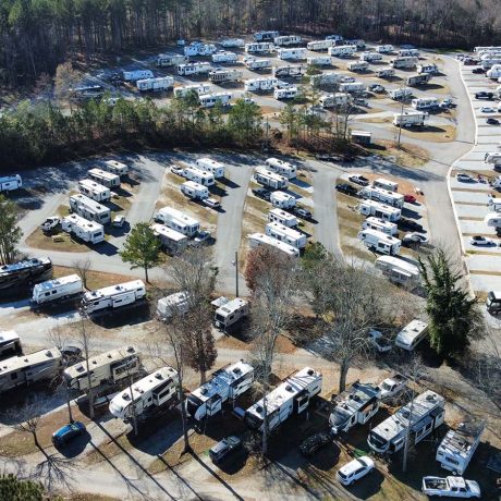 aerial view of rv park