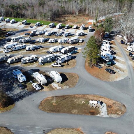 aerial view of rv park