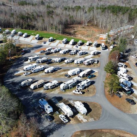 aerial view of rv park