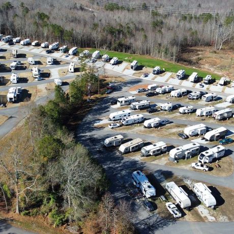 aerial view of rv park