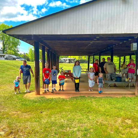 people gathered at event in picnic area